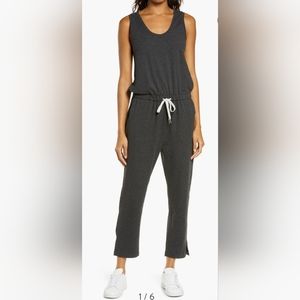 NWOT Zella Gwen Sleeveless Elastic Waist Knit Romper Charcoal Gray Plus Size XXL